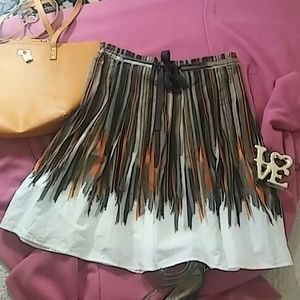 BCBG MAXAZARA LINED Cotton Skirt M